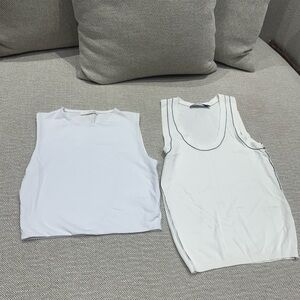 Zara White and Cream Tank Top Bundle